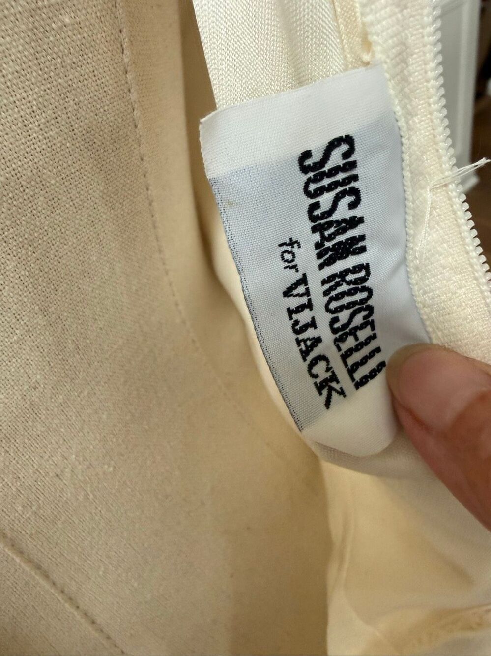 Vintage 80s Susan Roselli for Vijack Grecian Goddess Slinky Dress Ivory Rhinesto - Picture 7 of 10